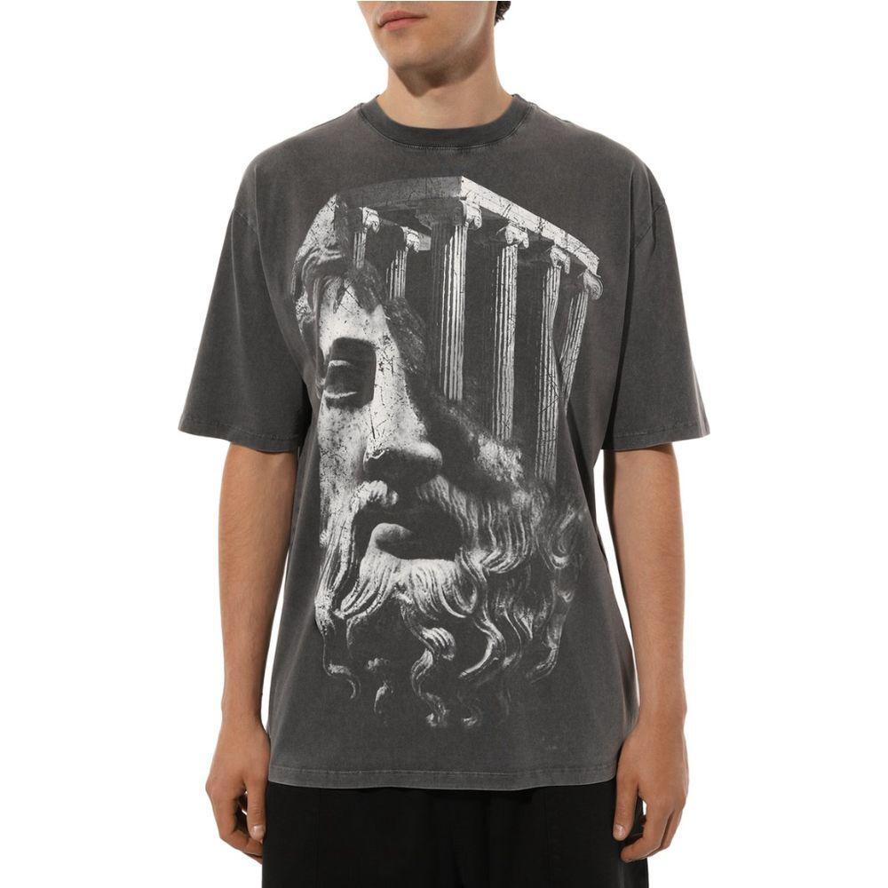 Diego Venturino Gray Cotton T-Shirt DI-15129-S