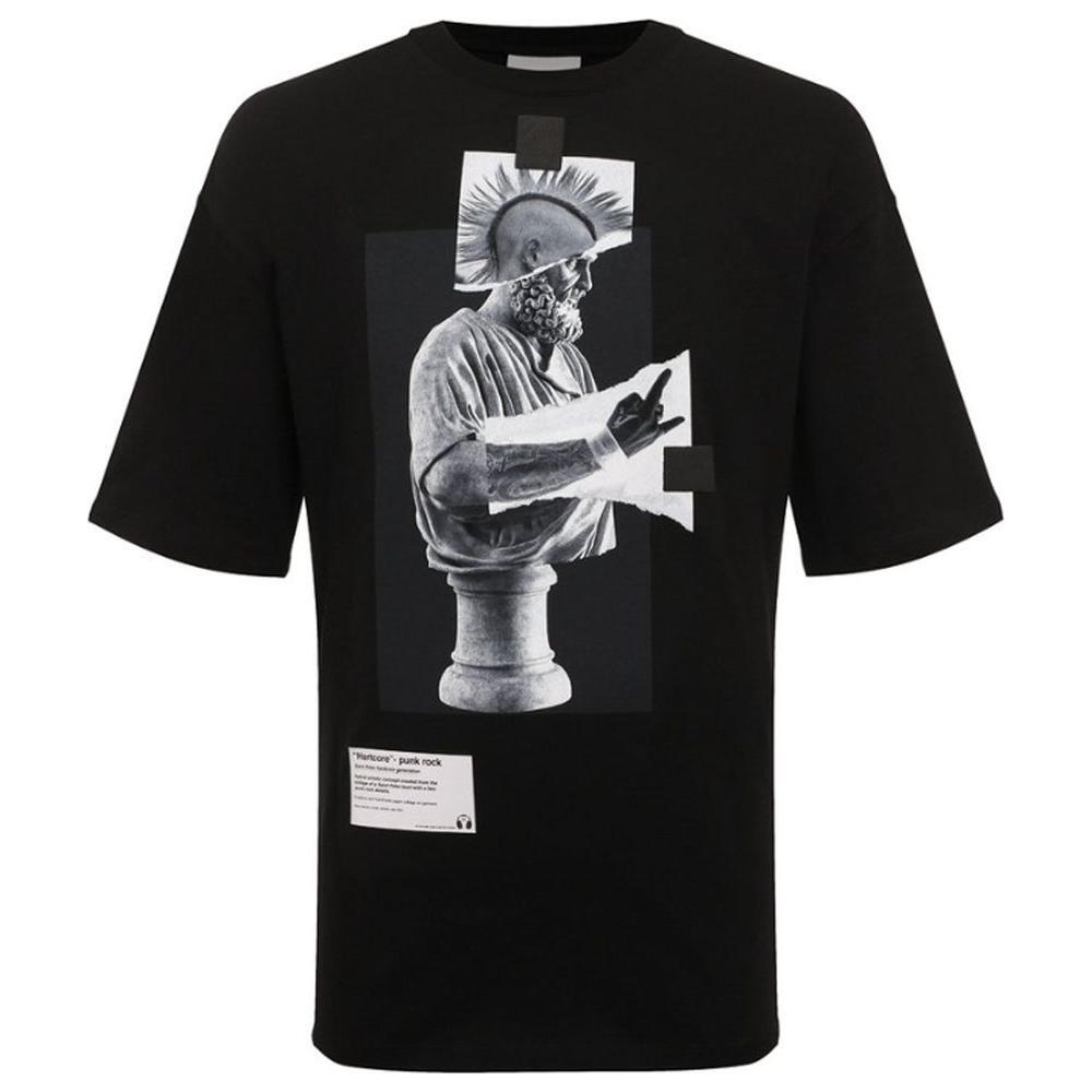 Diego Venturino Black Cotton T-Shirt DI-15131-XL