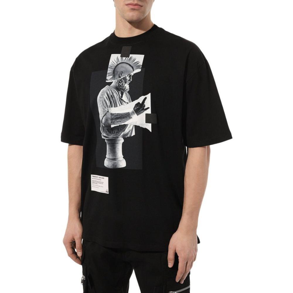 Diego Venturino Black Cotton T-Shirt DI-15131-XL