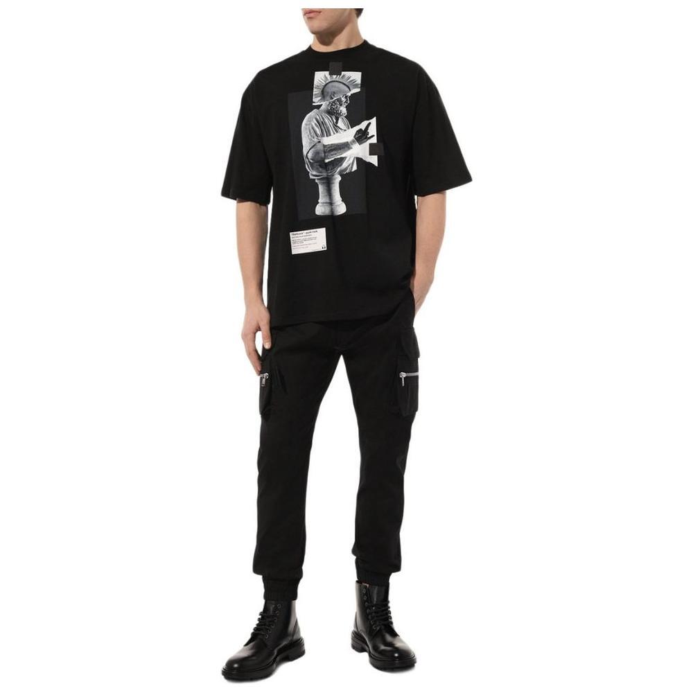 Diego Venturino Black Cotton T-Shirt DI-15131-XL