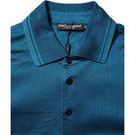 Dolce & Gabbana Blue Logo Cotton Men Polo Shirt T-shirt TSH90104-52