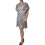 Dolce & Gabbana White Polka Dotted Silk Blend A-line Dress DR81640-36