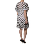 Dolce & Gabbana White Polka Dotted Silk Blend A-line Dress DR81640-36
