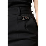 Dolce & Gabbana Black Polyester High Waist Dress Pants PAN75971-44