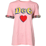 Dolce & Gabbana Pink Logo Print Cotton Crew Neck Tee T-shirt TSH87135-40