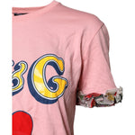 Dolce & Gabbana Pink Logo Print Cotton Crew Neck Tee T-shirt TSH87135-40