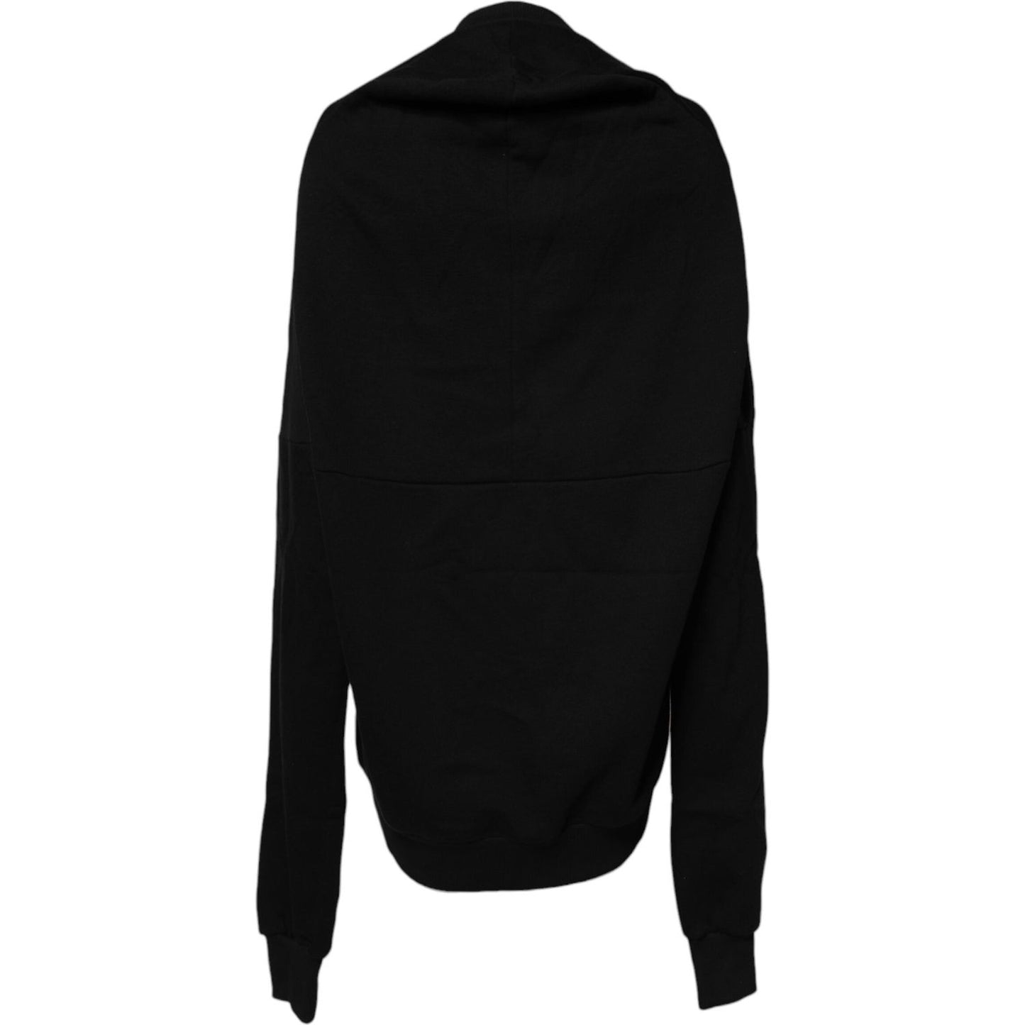 Dolce & Gabbana Black Cotton Crew Neck Sweatshirt Sweater TSH87155-38