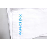 Dolce & Gabbana White Graphic Print Cotton Crew Neck T-shirt TSH87274-38
