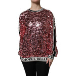 Dolce & Gabbana Pink DG Queen Sequin Pullover Sweater TSH90083-36