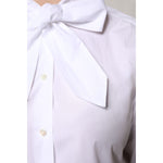 Dolce & Gabbana White Ascot Collar Long Sleeve Blouse Top TSH878633-38