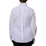 Dolce & Gabbana White Cotton Dress Collared Dress Shirt Top TSH878635-46