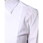 Dolce & Gabbana White Cotton Dress Collared Dress Shirt Top TSH878635-46