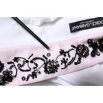 Dolce & Gabbana White Embellished Collared Dress Shirt Top TSH878639-48