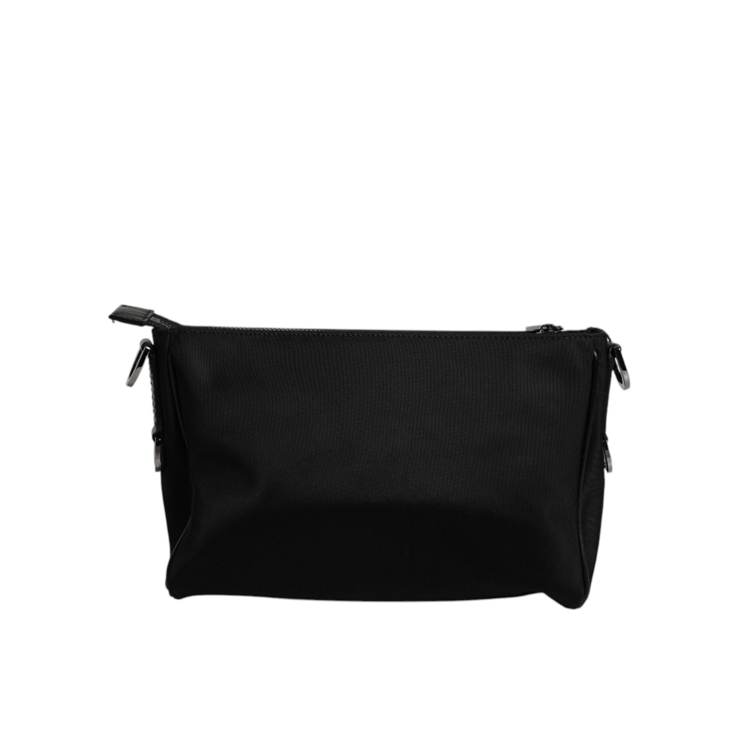 Front view with bag zipped and handles upright.