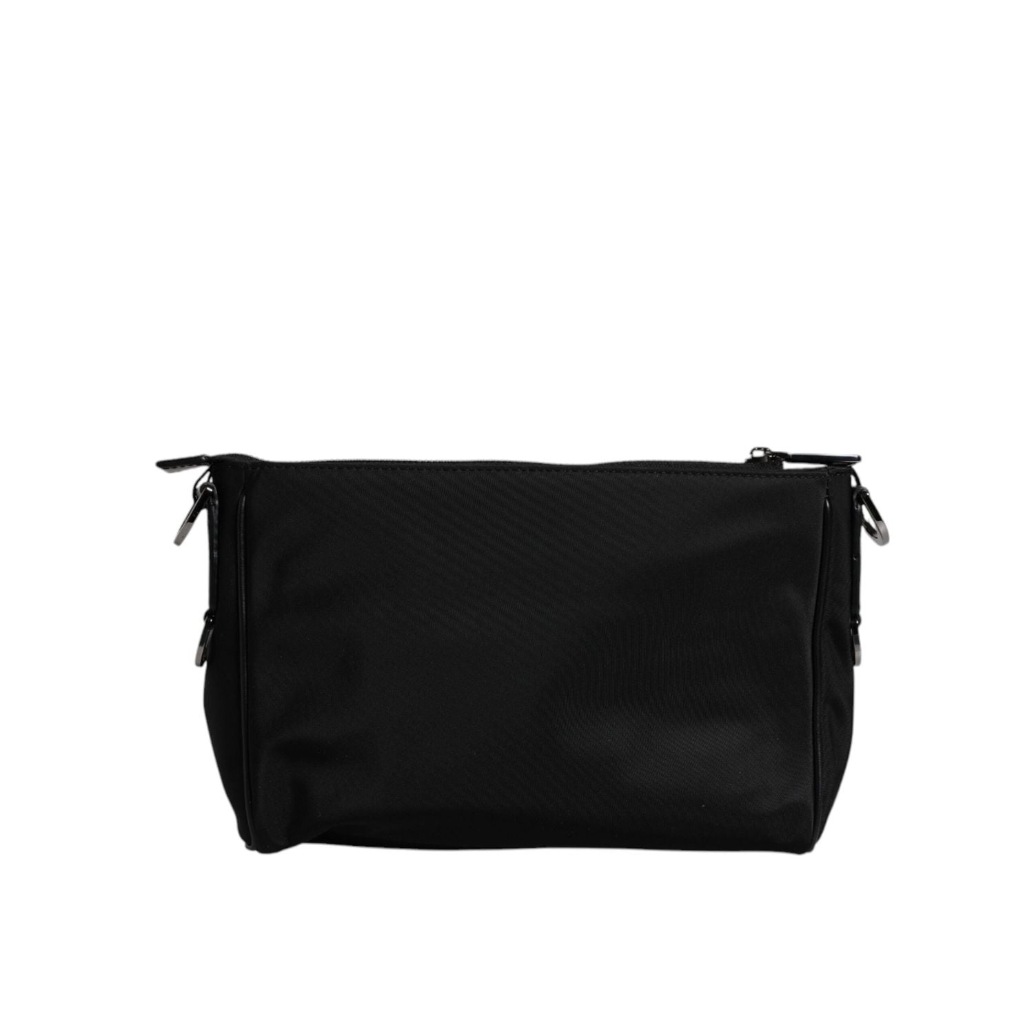 Front view with bag zipped and handles upright.