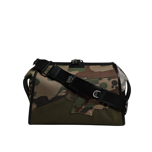 Dolce & Gabbana Multicolor Camouflage Patchwork Crossbody Bag