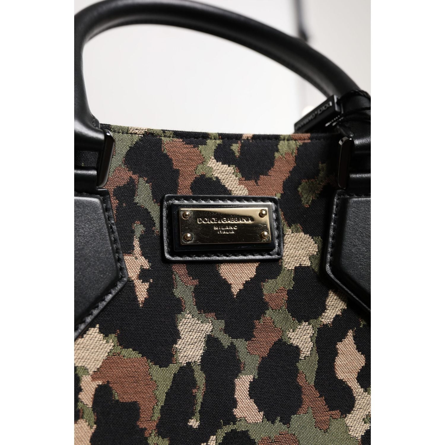 Dolce & Gabbana Multicolor Leopard Shopping Tote Shoulder Bag