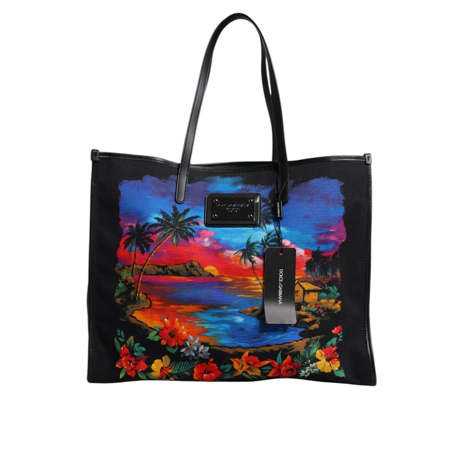 Front view with bag zipped and handles upright.