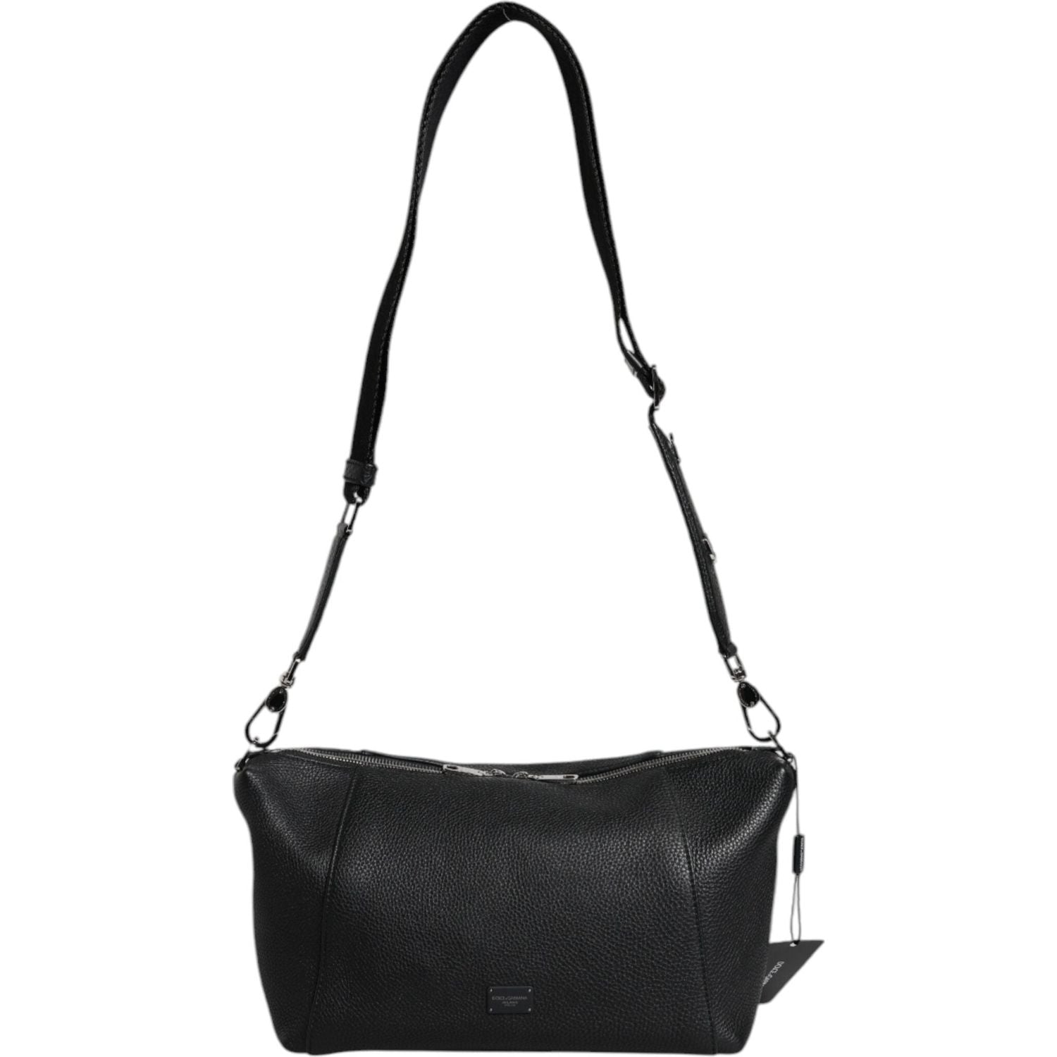 Front view with bag zipped and handles upright.
