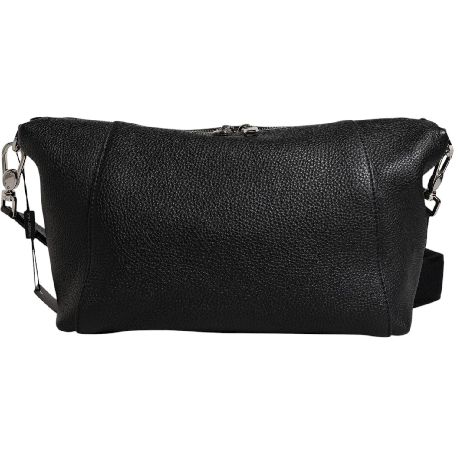 Front view with bag zipped and handles upright.