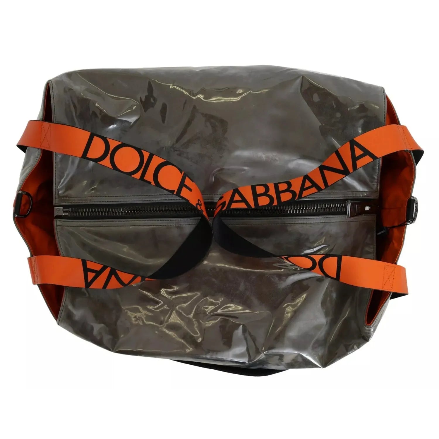 Front view with bag zipped and handles upright.
