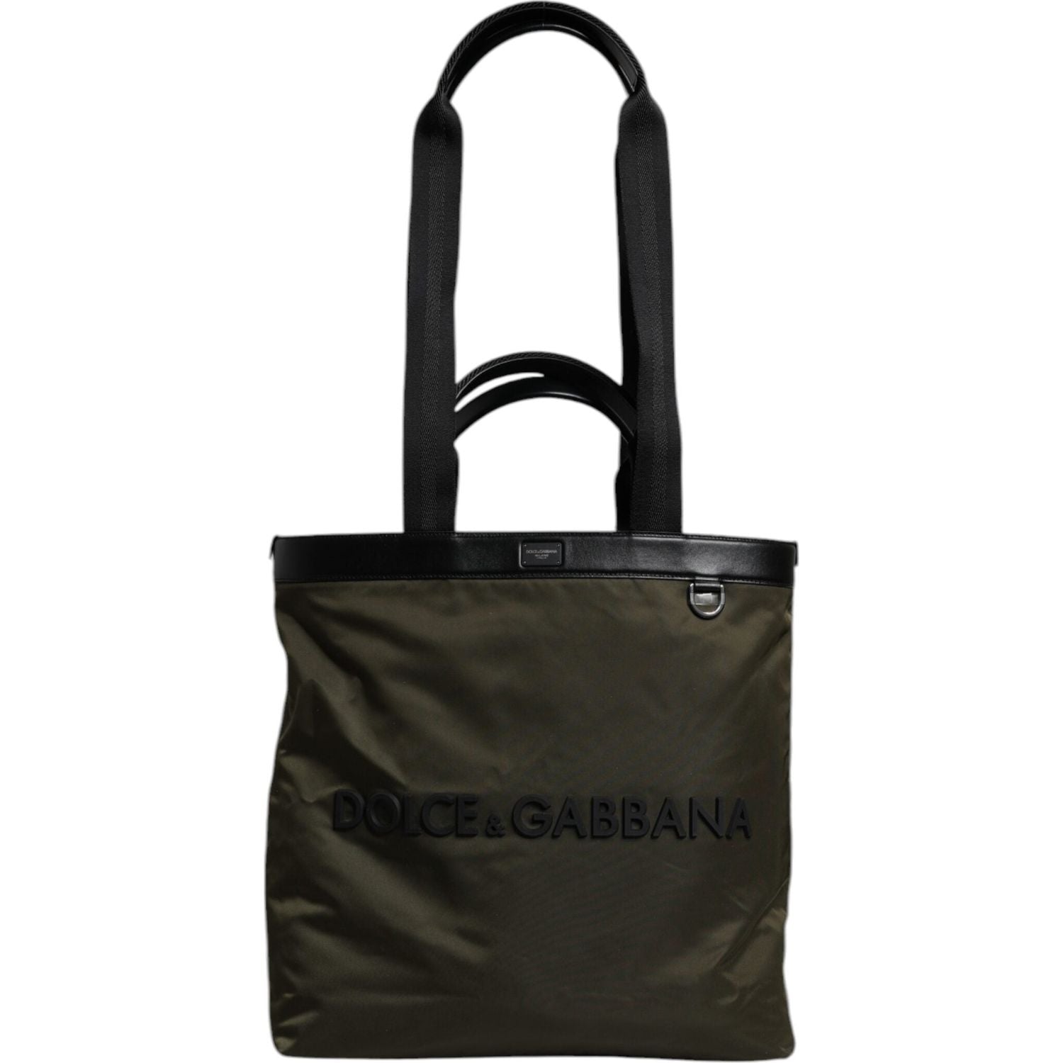 Front view with bag zipped and handles upright.