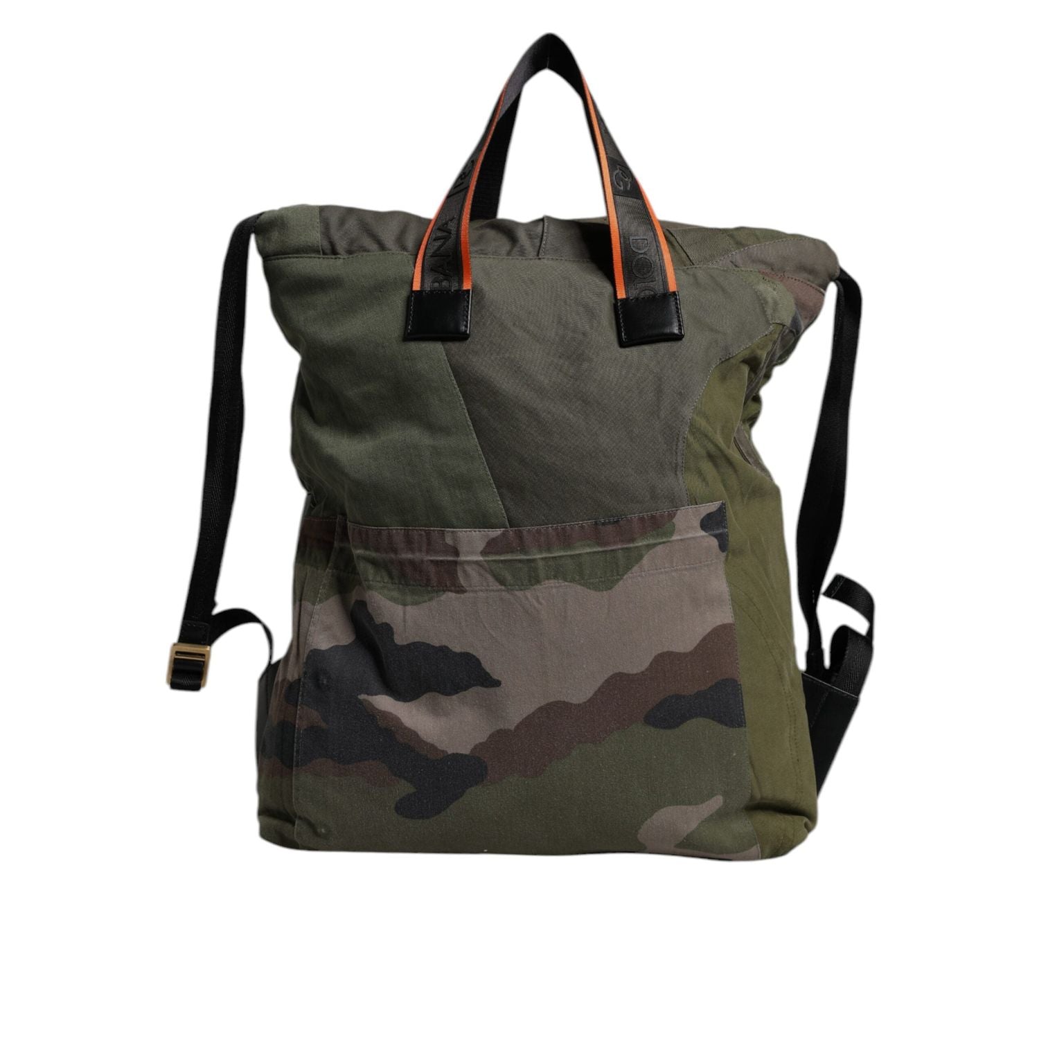 Front view with bag zipped and handles upright.