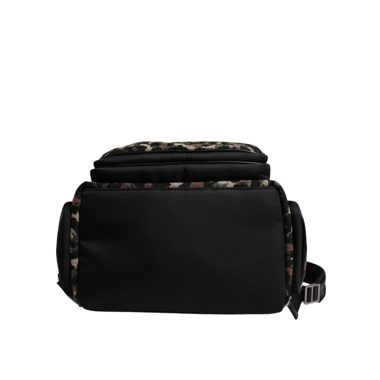 Dolce & Gabbana Multicolor Leopard Print DG Logo Plaque Men Backpack Bag