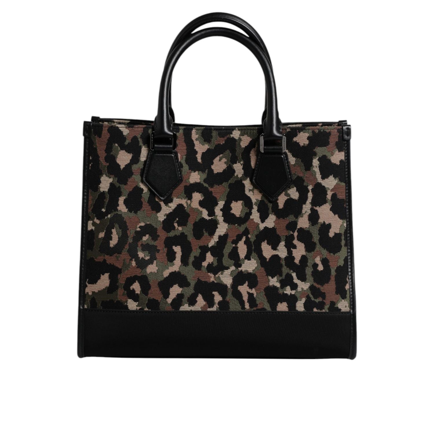 Front view with bag zipped and handles upright.