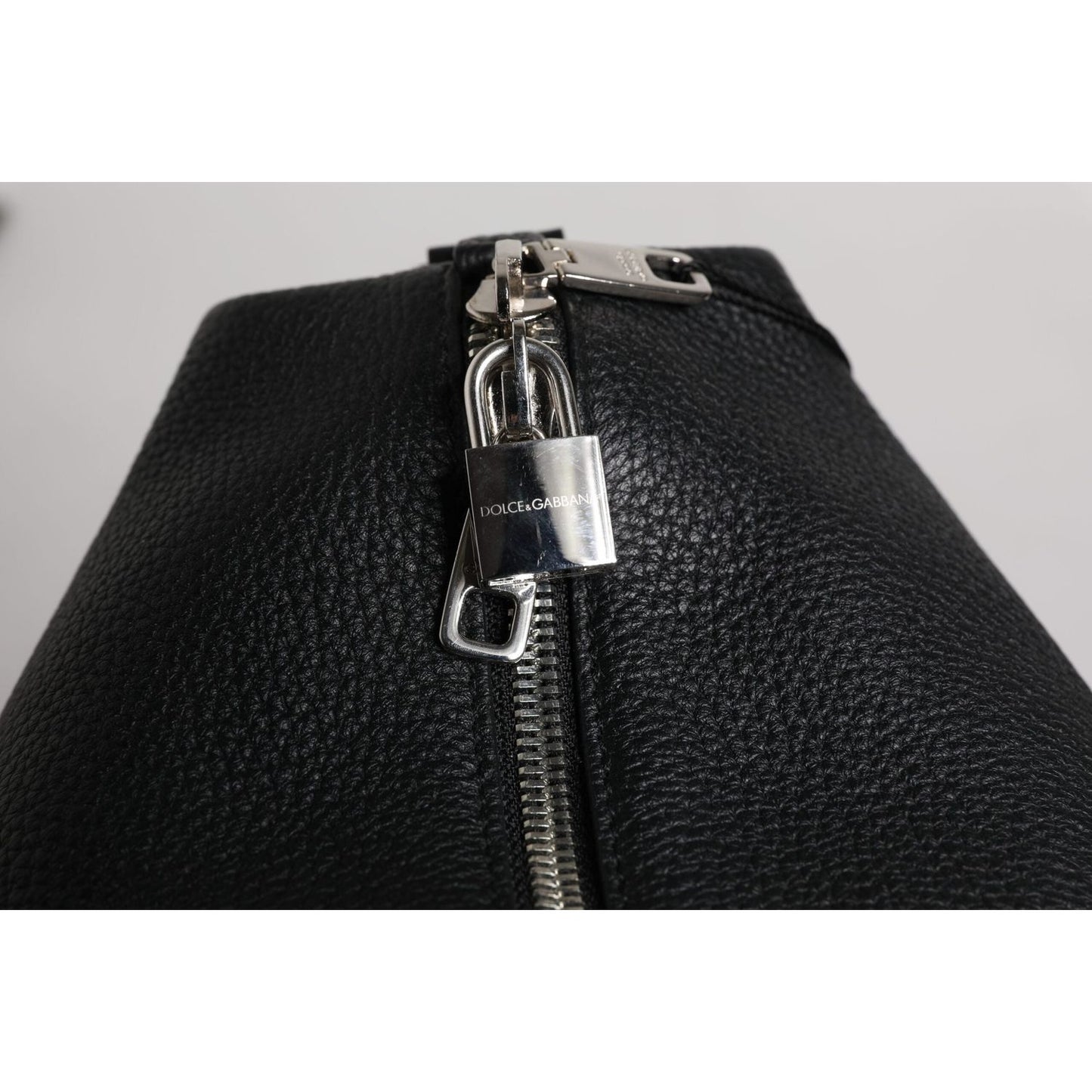 Dolce & Gabbana Black Calfskin Leather Hand Shoulder Duffle Bag BAG4377