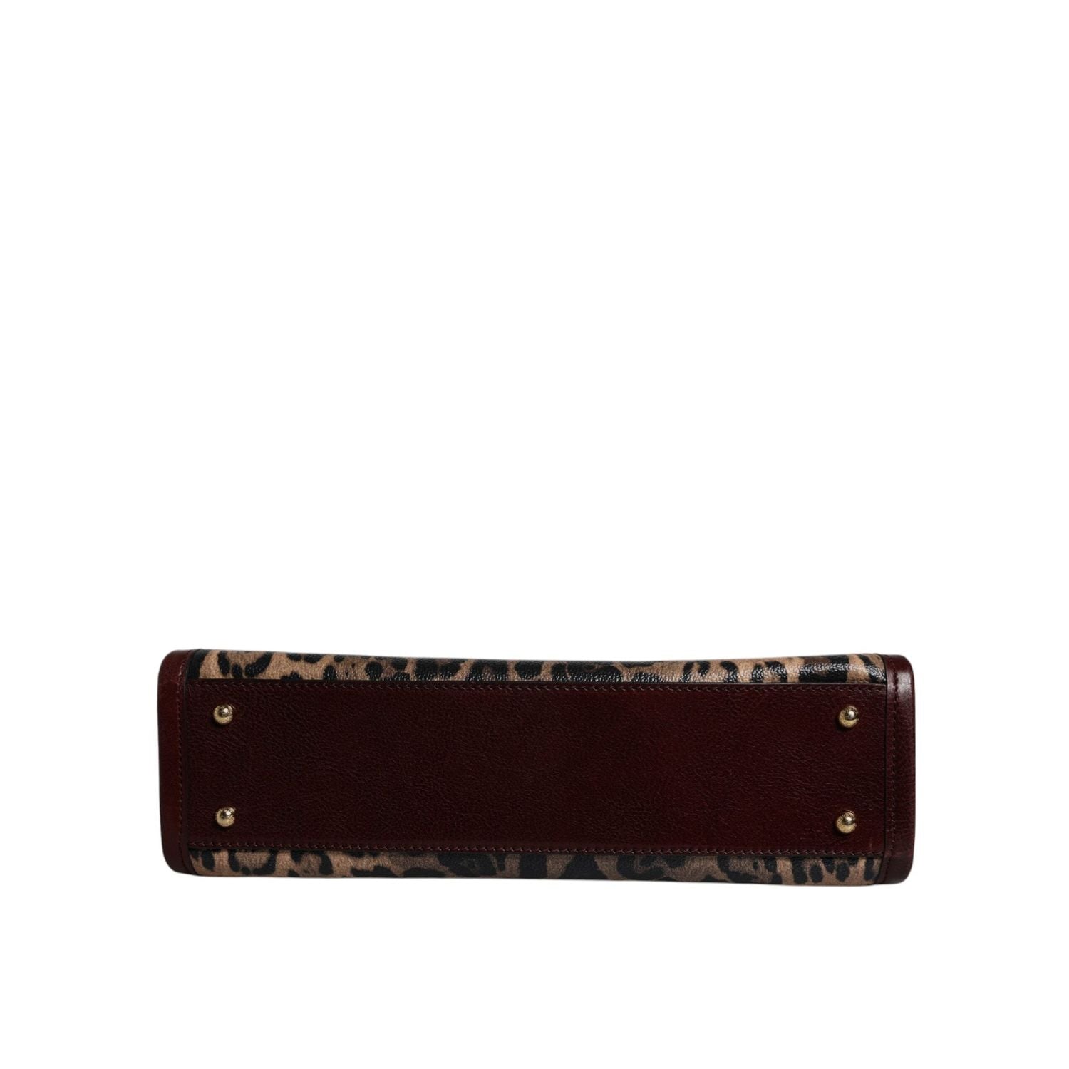 Dolce & Gabbana Brown Leopard Leather Shoulder Strap Tote Bag