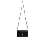 Versace Black Calfskin Leather Chain Strap Shoulder Crossbody Bag