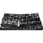 Dolce & Gabbana Black Cotton Logo Print Straight Denim Jeans PAN75137-48