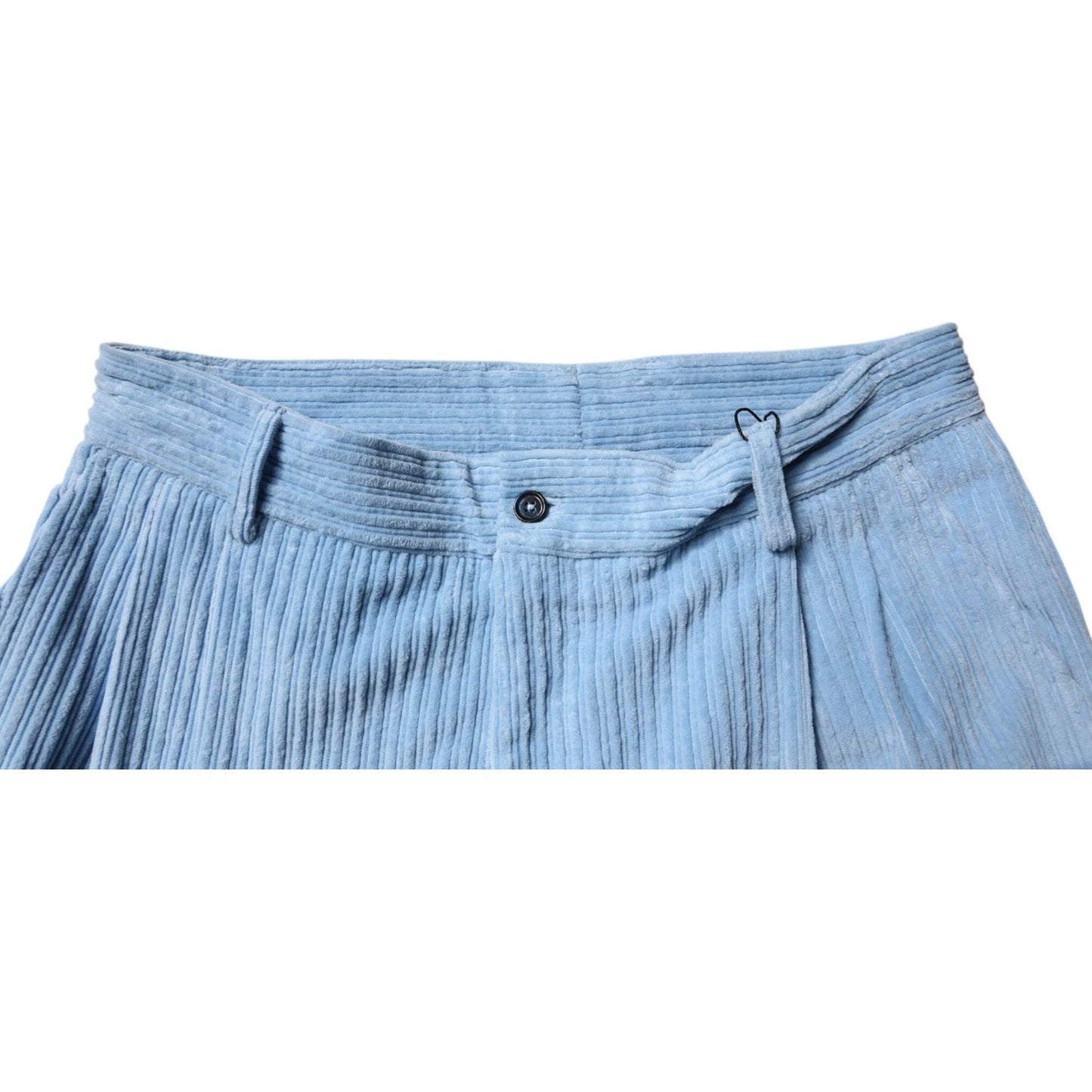 Dolce & Gabbana Light Blue Corduroy Cotton Skinny Denim Jeans PAN75155-50