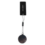 Dolce & Gabbana Pink Calfskin Leather Round Logo Hand Mirror Holder