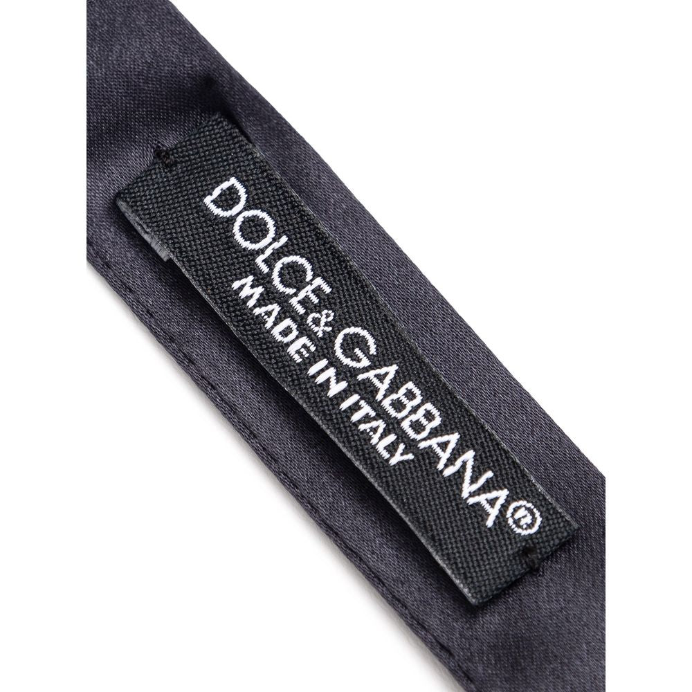 Dolce & Gabbana Gray Silk Bowty DO-8825662-ONE SIZE