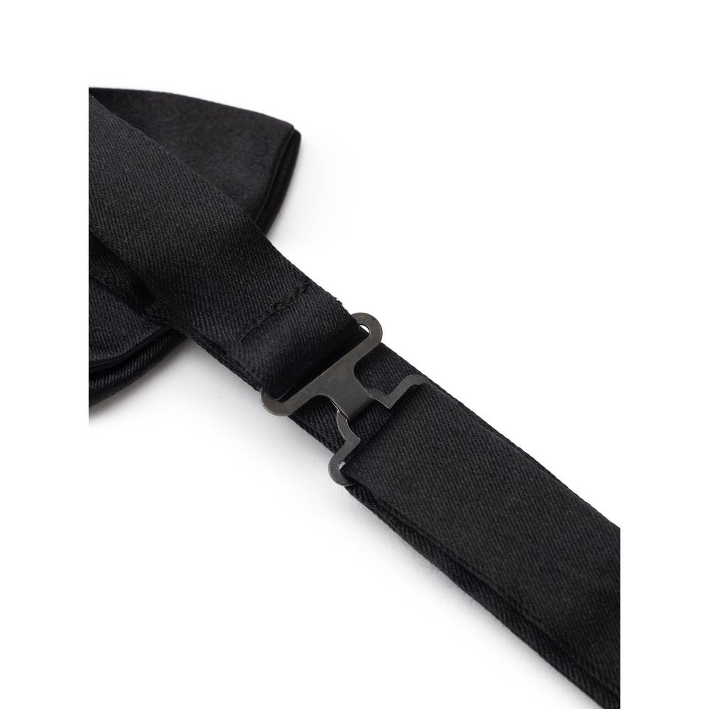 Dolce & Gabbana Black Silk Bowty DO-8279676-ONE SIZE