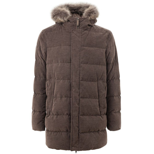 Herno Brown Cotton Jackets & Coat HE-7603664-IT50 | L