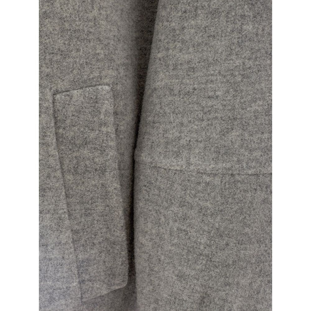 Herno Elegant Gray Wool Jacket for Timeless Style HE-1808662-IT42|M