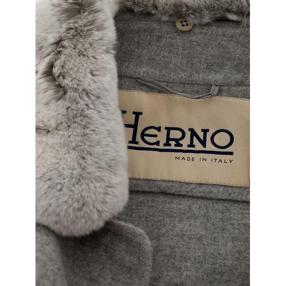 Herno Elegant Gray Wool Jacket for Timeless Style HE-1808662-IT42|M