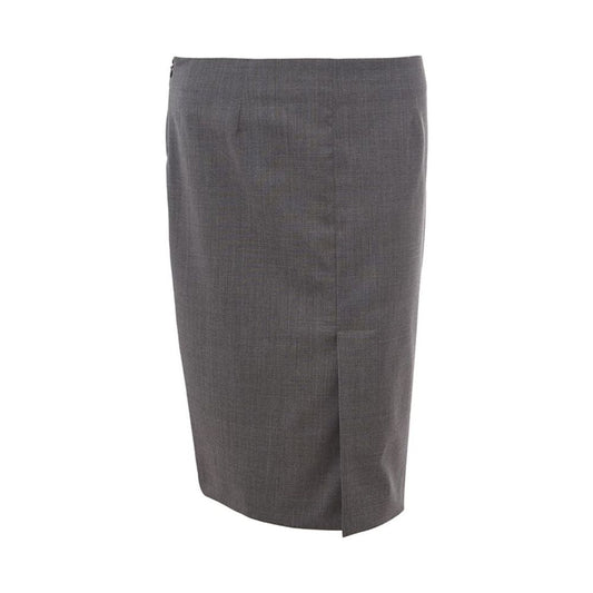 Lardini Chic Gray Wool Pencil Skirt LA-1113662-IT40|S
