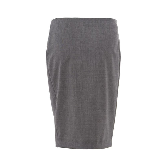 Lardini Chic Gray Wool Pencil Skirt LA-1113662-IT40|S