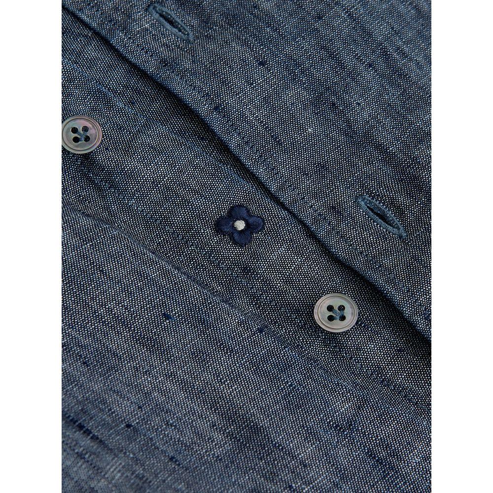 Lardini Elegant Flax Blue Shirt for Men LA-1406673-42