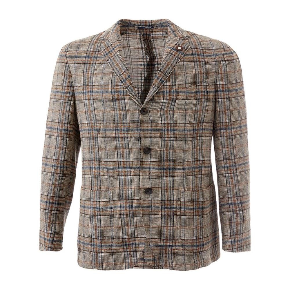 Lardini Elegant Multicolor Linen Jacket LA-1527667-IT50 | L