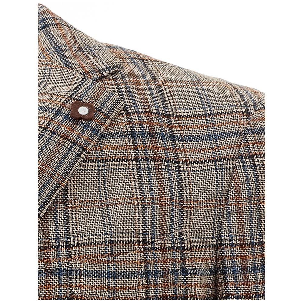 Lardini Elegant Multicolor Linen Jacket LA-1527667-IT50 | L