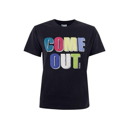 Kenzo Elegant Cotton Tee in Timeless Black Kenzo Black