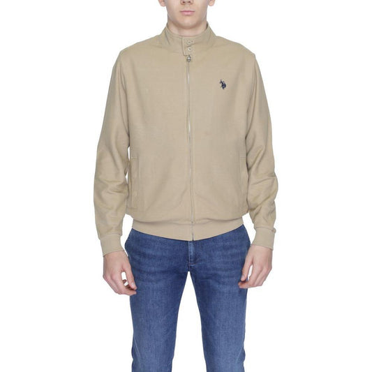 U.S. POLO ASSN. Beige Cotton Jackets & Coat US-13434300309-IT46 | M