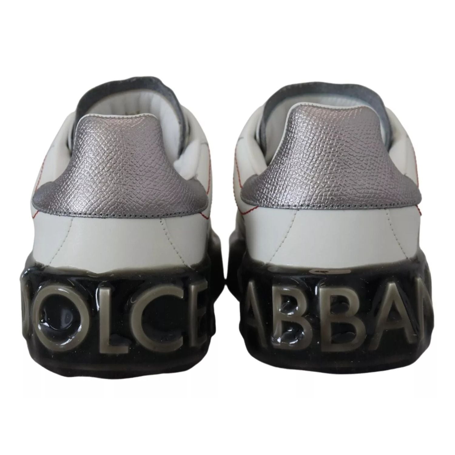 Dolce & Gabbana White Leather Portofino Sneakers Shoes