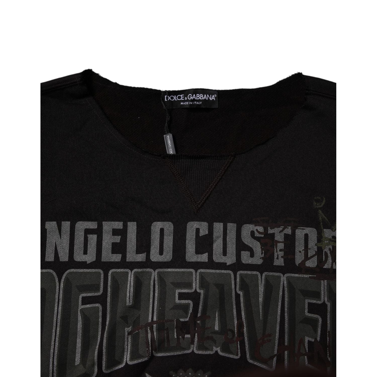 Dolce & Gabbana Black DG Heaven Crew Neck Pullover Sweater