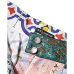 Dolce & Gabbana Multicolor Cotton Patchwork Hot Pants Shorts SKI2129-44